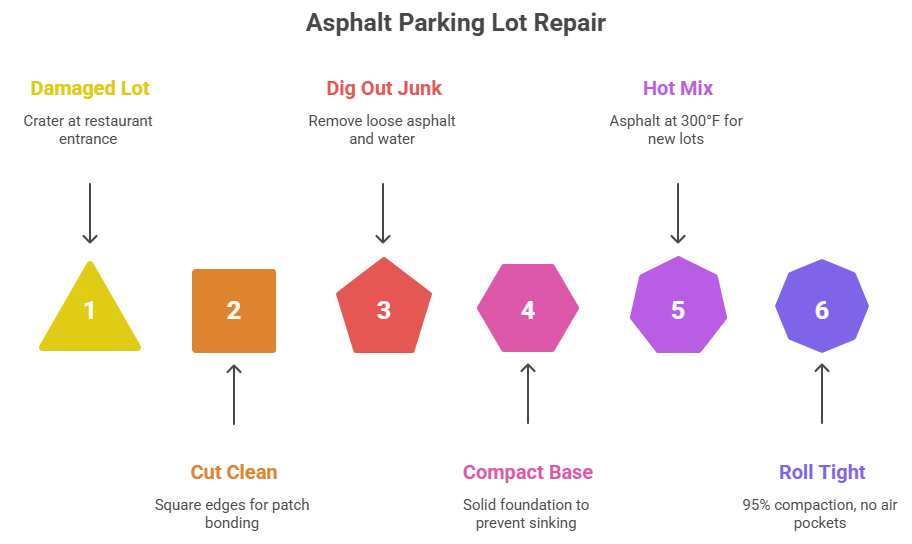 Our Asphalt Parking Lot Maintenance Tampa Process