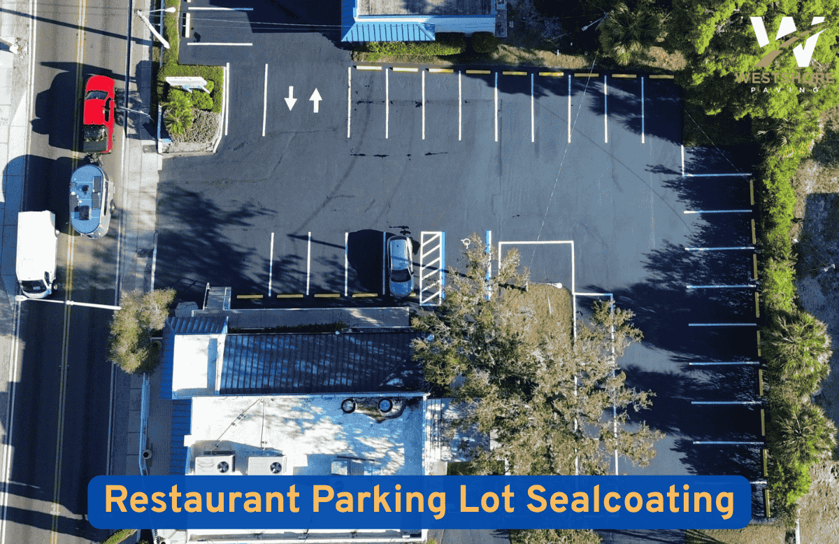 Restaurant Parking Lot Sealcoating